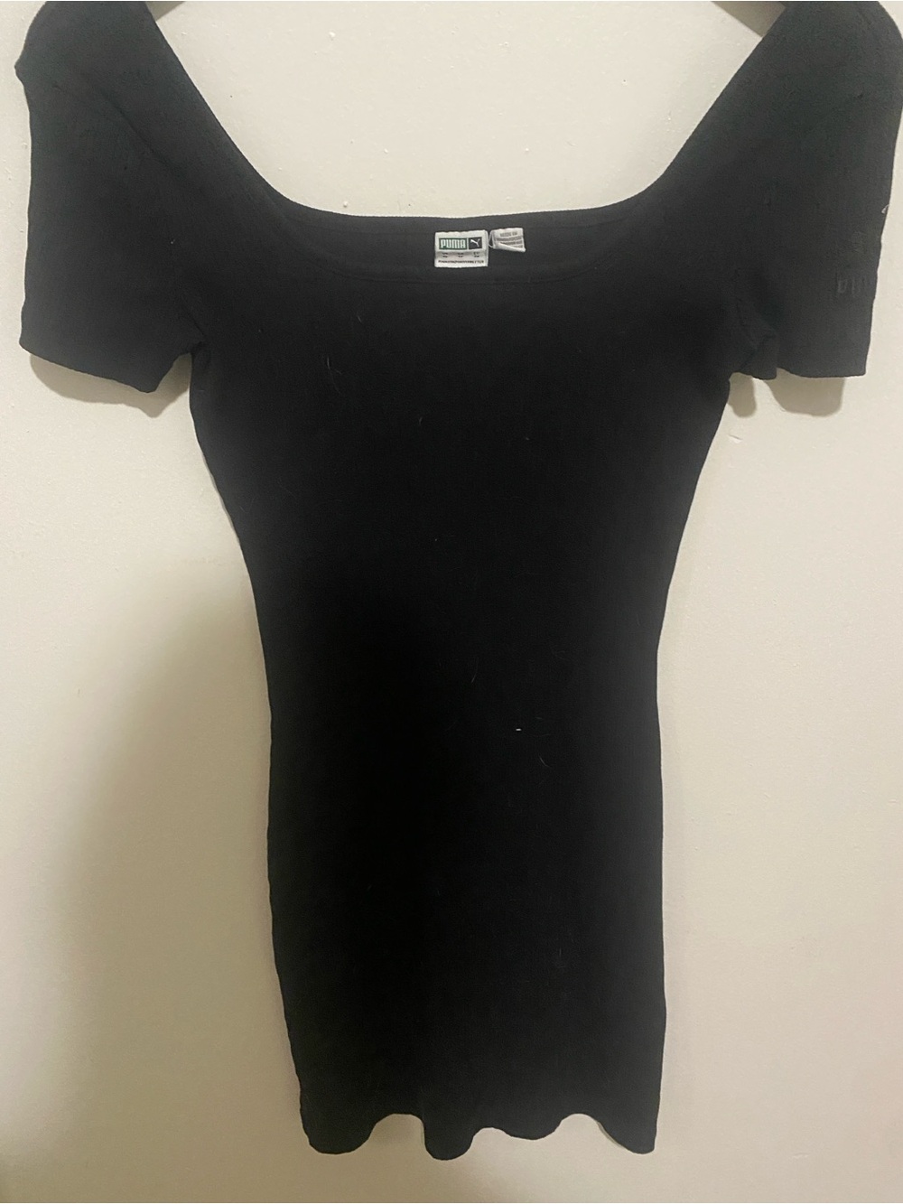 Puma Black Ribbed Scoop Neck Dress